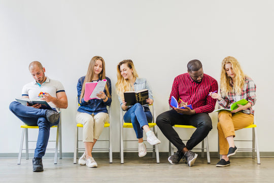 students having lively conversation
